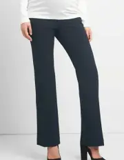GAP Maternity BOHO Modern Boot Gray Full Panel 90's Y2k Trouser Pants Size 8