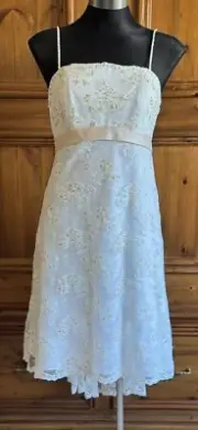 “ALFRED ANGELO”SIZE”14”WOMENS STUNNING TEA LENGTH WEDDING DRESS~BNWT~RRP$900*