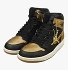 Air Jordan 1 Retro High OG Yellow Ochre (DZ5485-071, Black/Sail/Metallic Gold)