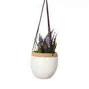 Sill & Sage Hanging Egg Ceramic Indoor Pot Home Decor White Medium 51cm