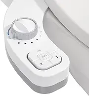 Clirass Non-Electric Hot and Cold Water Bidet Attachment for Toilet Seat,Self-Cleaning, Dual Nozzle(Frontal & Rear Wash),Adjustable Water Pressure(White)