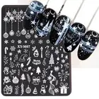 Manicure Printing Patterns Christmas-themed Nail Stamping Plate Festive