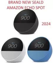 Amazon Echo Spot alarm clock w/ vibrant sound 2024 New Sealed BLACK BLUE WHITE