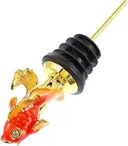 Goldfish Head Liquor Pourer Wine Stopper Tool Fun Wine Accessories for Parties Elegant Enamel Design