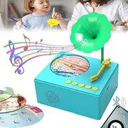 Kids Gramophone, Story Dream Machine, Phonograph Story Machine, Kids Gramophone with 96 Cards, Kids Phonograph Record Player, Toddler Phonograph Record Player (Blue)