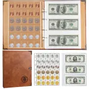 Coin Collection Book Holder for Collectors, 360 Pockets Coins Collecting Albu...
