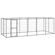 Andala Pets Outdoor Dog Kennel Steel with Roof 12.1 m
