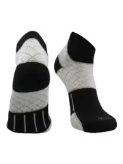 Plantar Fasciitis Compression Socks Low Cut (Black/White, Large) - Black,Large