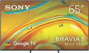 "Sony 65"" Bravia 5 4K Mini LED TV 2025"