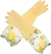Zerodeko Reusable Heavy Duty Kitchen Gloves Extended for Household Cleaning Gardening and Pet Care Comfortable Flexible Design for Protection