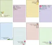 8 Pack Christian Notepads Inspirational Memo Pads Floral Design Adhesive Sticky Note Pads Religious Bible Verse Quotes Notepads for Writing Notes Diary Lists Schedules, 4 x 5.5 Inch (Fresh Style)