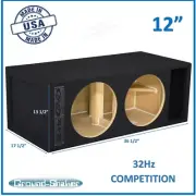 12" Dual Ported / Vented Sub Box Speaker Subwoofer Enclosure Speaker Box 32Hz