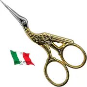 3-1/2-Inch Forged, Gold-Plated, Stork Embroidery & Sewing Scissors