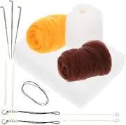 1 Set Felted Animal Needle Felting Kit for Adults DIY Crafting Set with Tools Create Adorable Animal Figures for Beginners and Craft Enthusiasts Stimulate Creativity with Fun