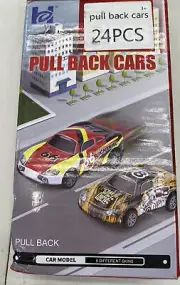 24 Pull Back Racing Cars, Race Car Vehicles Playset, 2.7in New