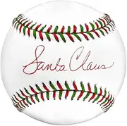 Official Christmas Baseball of The Merry Leagues. Featuring Santa Claus Autograph/Signature. Baseball Stocking Stuffer for Baseball Fans. Christmas Baseball Gift. (Snowball)