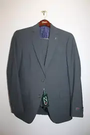 TED BAKER MENS NO ORDINARY JOE 2-PIECE SUIT GRAY SIZE 40R (JACKET) / 34R (PANTS)
