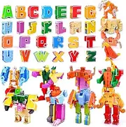 Letter Deformation Toys Number Robots Transforming Toys Transformer Letters and Numbers Puzzle Early Education Blocks (A-Z)