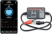 QUICKLYNKS BM2 Bluetooth Battery Monitor 12V Car Battery Tester for Lead Acid Battery, LowVolt Alarm for All 12 Volts Solar Power Systems/RVs/Motorcycles/Boats/Cars Compatible with iPhone Android