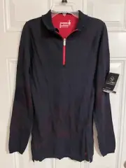 NWT Smartwool Intraknit 200 1/4 Zip Shirt Womens M Long Sleeve Top Merino Blend