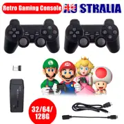 Wireless32/64/128G 4K HDMI TV Video Game Stick Retro Gaming Console 2 Control