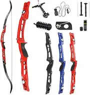 ZSHJGJR 66" ILF Limbs Recurve Bow Takedown Bow Set Target & Hunting Bow 20-40 lbs with Aluminium Bow Riser Right Hand for Archery