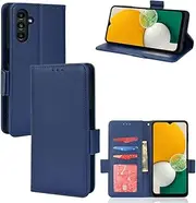 Compatible with Samsung Galaxy A13 5G Wallet Case,PU Leather Folio Flip Case Compatible with Samsung Galaxy A04s Cell Phone Leather Case Blue
