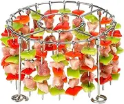 Air Fryer Skewer Stand | Vertical Stainless Steel Skewer Holder - Kitchen Cooking Tools, Air Fryer Supplies for Grilling Meat Vegetables Corn Chicken Seafood Kabobs