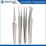 4 Pc Tweezer Set Stainless Steel Hobby Electronic Jewelry Watch Repairs Tool New