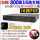 【紅海】 AVTECH 陞泰 AVH2117AX-U1 16路 H.265 NVR 網路型錄影主機 支援16路PoE供電