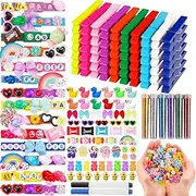[ywevyezc] 80 Set Cheer Pins Spirit Clips Clothes Wooden Cheer Pins for Backpacks Include 90Pcs Mini Resin Ducks Mini Bows Cheer Clothespins Decorations Ribbon Team Classroom Cheer Gifts Bulk（Colorful Wood）