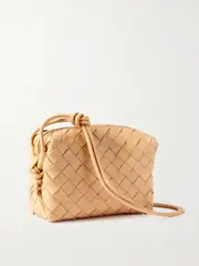 [Bottega Veneta] Bottega Veneta - Loop Mini Intrecciato Leather Shoulder Bag - Light brown - One size One size Brown