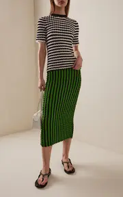 [ZANKOV] Capucine Textured Knit Maxi Skirt