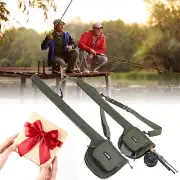 LEO FISHING Canvas Fishing Rod Bag Portable Fishing Rod Reel Fishing Z9I1