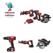 20V 4-Tool Combo Kit: 20V Cordless Drill Driver Reciprocating Saw, Circular S...