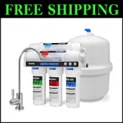 Fast Flow 5-Stage Reverse Osmosis Water Filter - Under Sink Installation, 100GPD