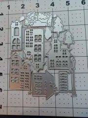 Universal Thin Metal Die Cut Tool Christmas Village Halloween house tree fence