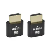 2 pcs 4K HDMI Dummy Plug Virtual Monitor Display Emulator Headless Adapter
