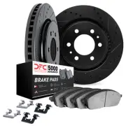 Dynamic Friction Company 8512-54229 Brake Rotor Dimpled & Slotted Black