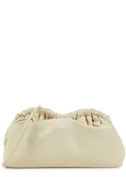 Mansur Gavriel Cloud Soft Leather Clutch, Clutch Bag, Ivory, Leather One Size