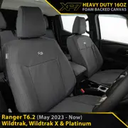 Ford Next-Gen Ranger T6.2 Wildtrak, Wildtrak X & Platinum XP7 Heavy Duty Canvas 2x Front Seat Covers (Made To Order)
