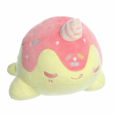 Aurora - Tasty Peach - 7" Bubble Gum Nomwhal Enchanting Stuffed Animal