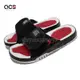 Nike 拖鞋 Jordan Hydro XI Retro 男鞋 黑 紅 喬丹 漆皮 包邊 一片拖 Bred AA1336-006
