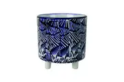 Maine & Crawford 27x26cm Paige Planter Ceramic Pot/Vase Container Black/White