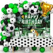 123Pcs Football Themed Balloon Arch Set Birthday Party Aluminum Film And Football Balloons For Indoor And Outdoor Decoration
