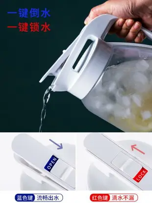 冷水壺 日本冷水壺大容量 冰水壺塑料家用大水壺密封冰箱日式涼水壺