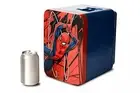 Marvel Spiderman Blue Red 6 Can Mini Fridge Thermoelectric Cooler 4 Liter New