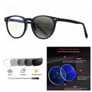 Multifocal Progressive Women's Acetate Metal Square Photochromic Reading Glass