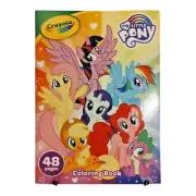 Crayola My Little Pony Coloring Book 48 Pages Rarity Fluttershy Applejack Spike