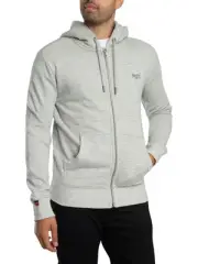Superdry Men's Essential Logo Zip Hoodie, Grey